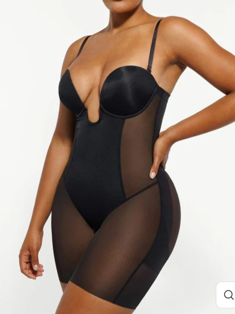 Shapellx MeshSmooth Deep Plunge shaping Bodysuit Size Large NWT - Picture 7 of 7